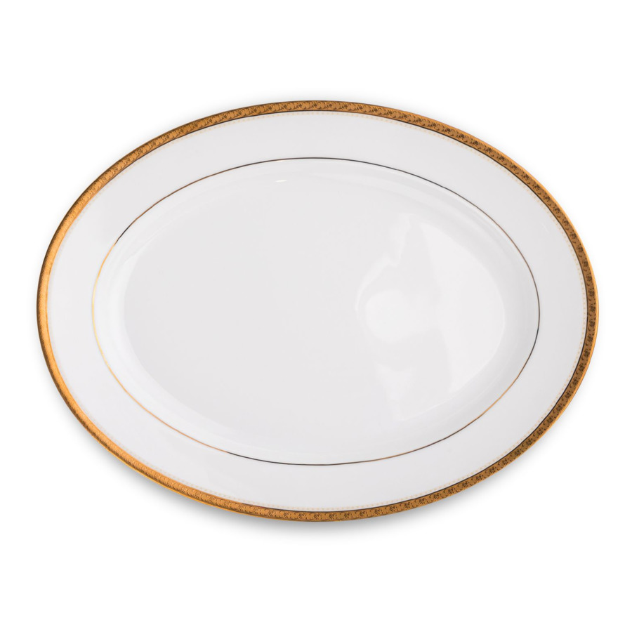 Блюдо овальное Noritake Шарлотта Голд 34,5 см набор столовой посуды noritake шарлотта голд на 6 персон 13 предметов