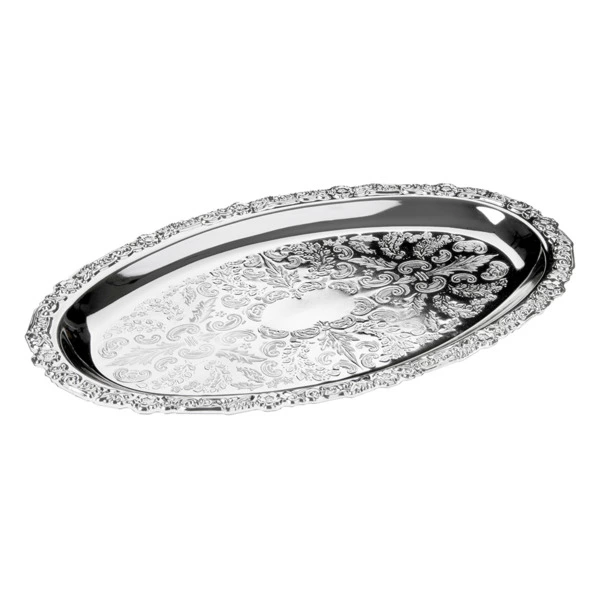 Поднос овальный Queen Anne 23x15см, сталь, посеребрение