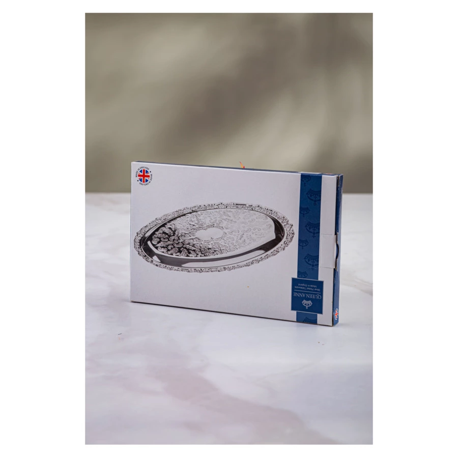 Поднос овальный Queen Anne 23x15см, сталь, посеребрение