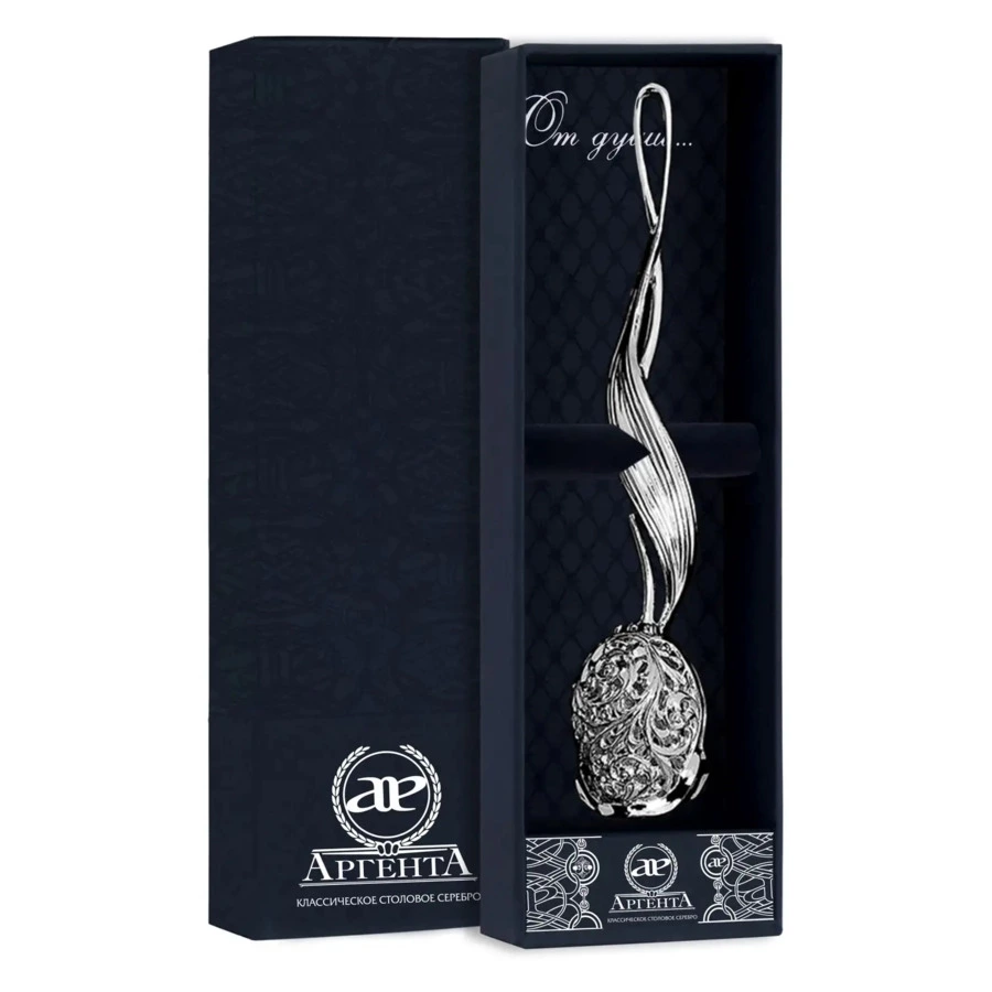 Ситечко в футляре АргентА Classic Тюльпан 34,21 г, серебро 925
