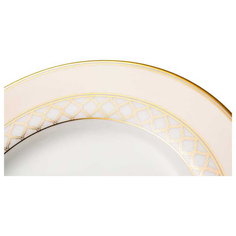 Тарелка закусочная Noritake Царский дворец, золотой кант 21 см, фарфор