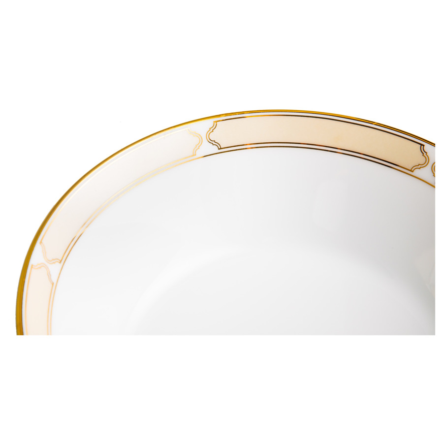 Тарелка суповая Noritake Царский дворец, золотой кант 17,5  см