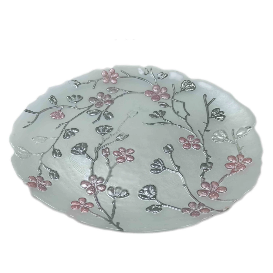 Блюдо сервировочное Akcam Сакура в цвету 30 см, стекло