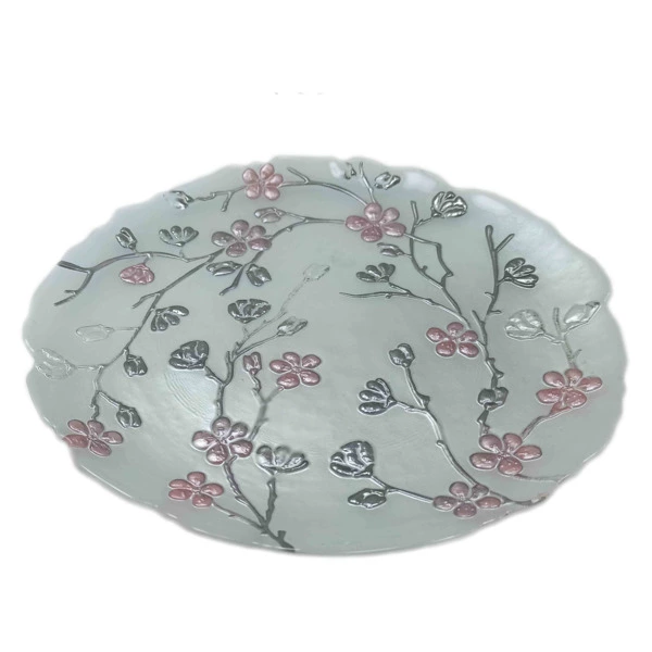 Блюдо сервировочное Akcam Сакура в цвету 30 см, стекло