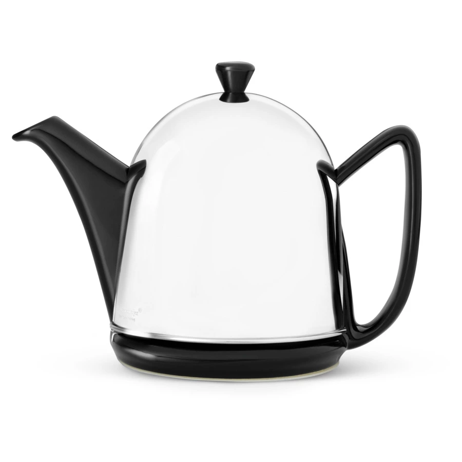 Чайник заварочный Bredemeijer Manto c фильтром, 1 л, керамика, в стальном глянцевом корпусе, черный