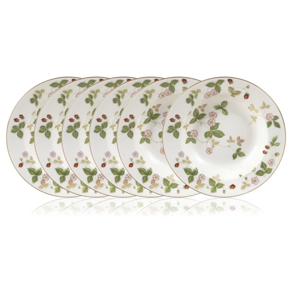 Набор тарелок суповых  Wedgwood Земляника 20 см, 6 шт, фарфор