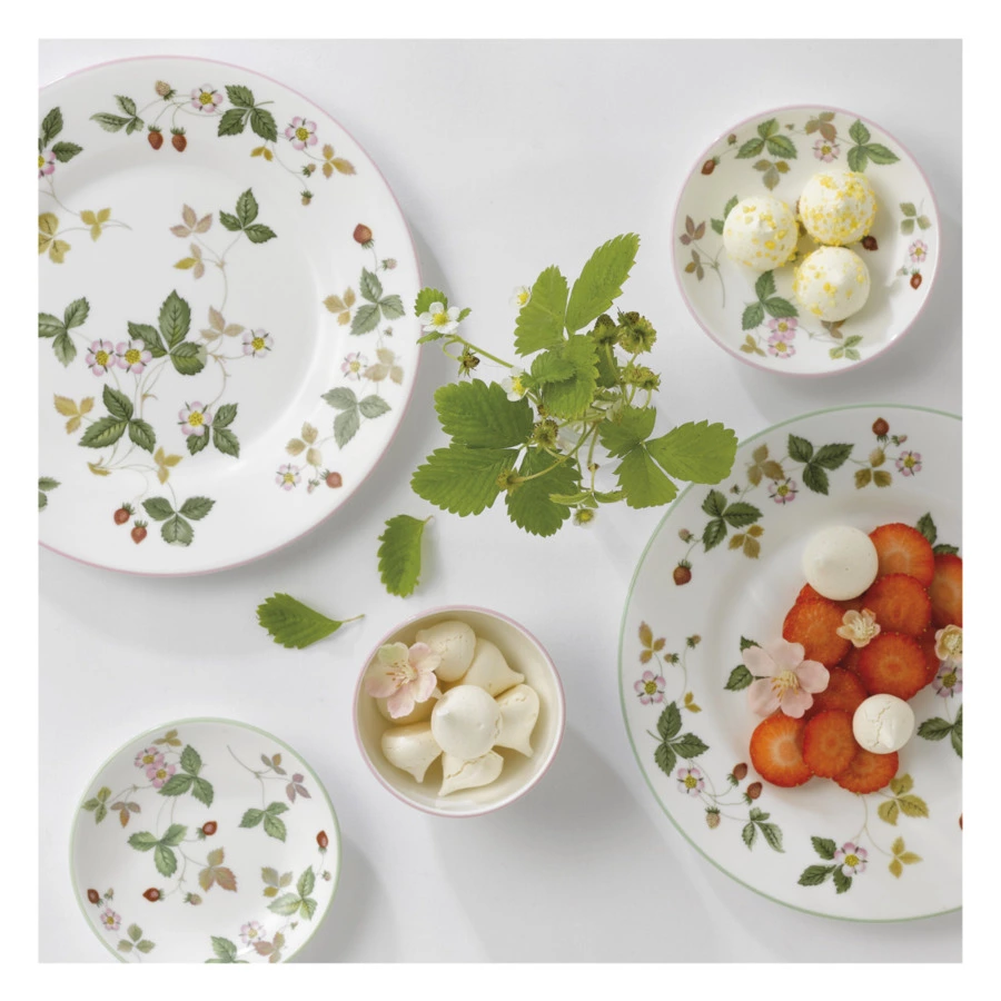 Набор тарелок суповых  Wedgwood Земляника 20 см, 6 шт, фарфор