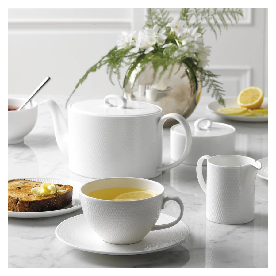 Набор из молочника и сахарницы Wedgwood Джио, фарфор костяной