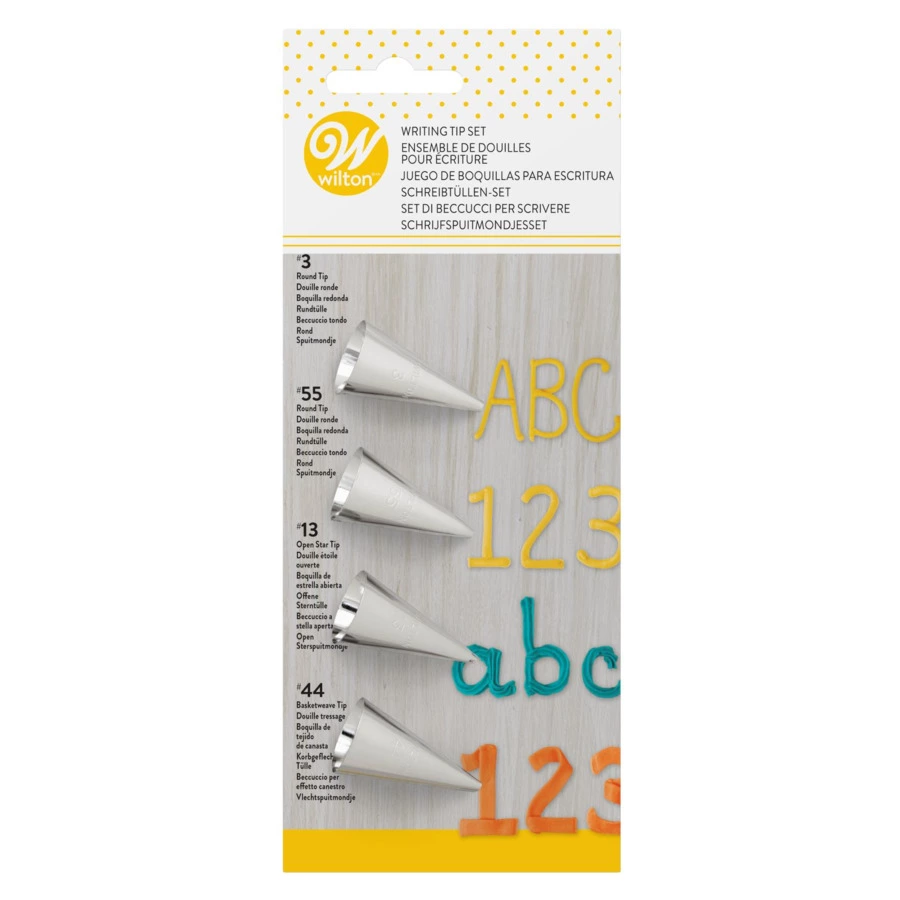 Набор насадок для айсинга и надписей Wilton, 4шт, сталь