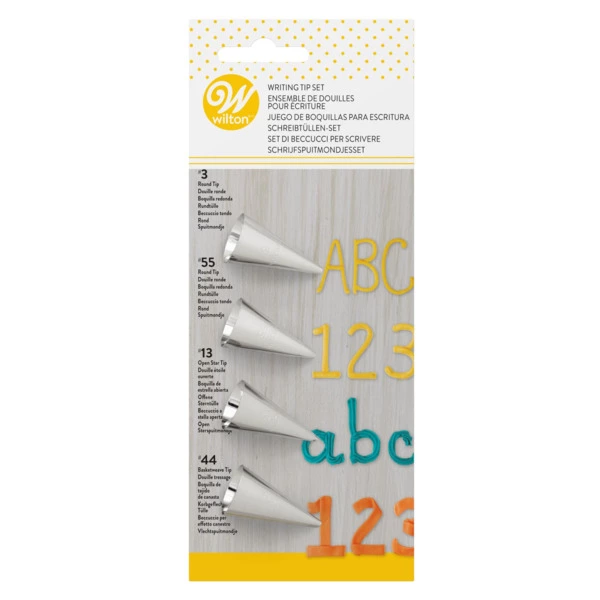 Набор насадок для айсинга и надписей Wilton, 4шт, сталь