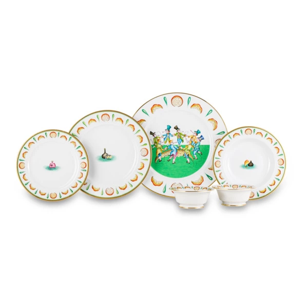 Сервиз столовый ИФЗ Крысята-воришки Европейская-2 на 2 персоны 9 предметов, фарфор твердый