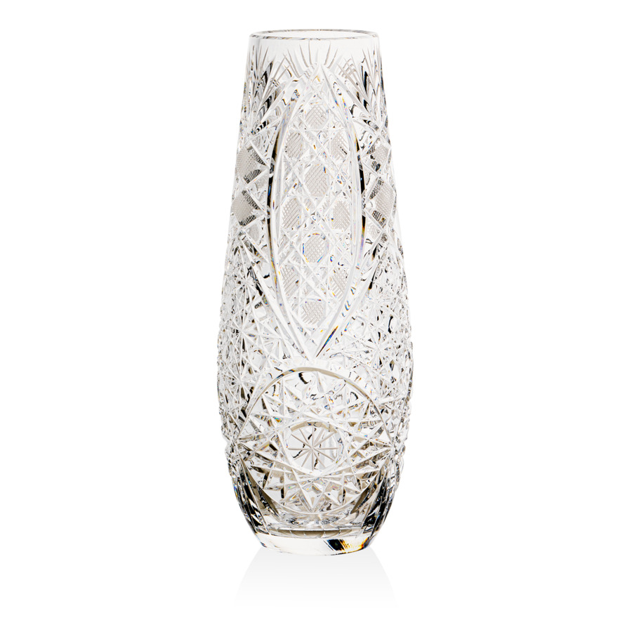 ваза для цветов гхз майская 30 4 см хрусталь бирюзовый Ваза для цветов ГХЗ Капля 21,4 см, хрусталь