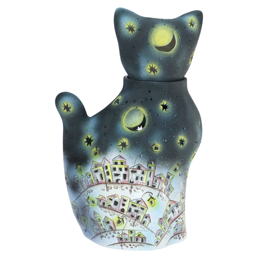 Светильник Семикаракорская керамика Сказка на ночь 36,5 см, синий, фаянс