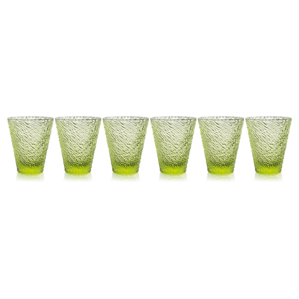Набор стаканов для воды IVV Iroko 300мл, 6шт, стекло, зеленый
