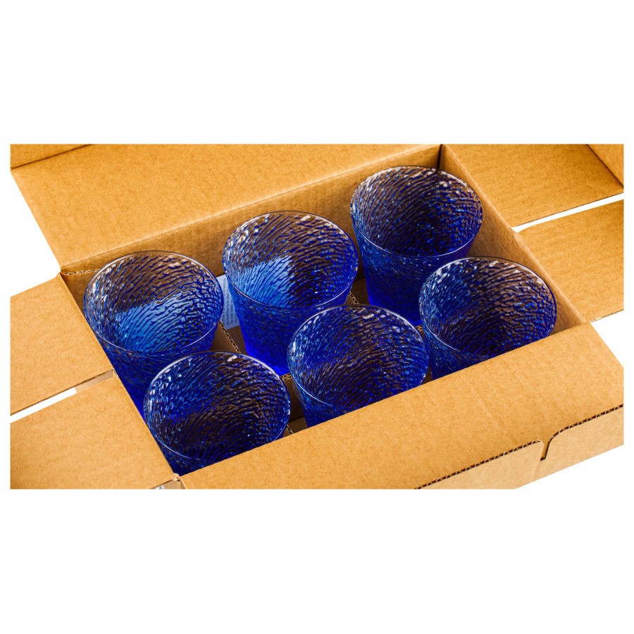 Набор стаканов для воды IVV Iroko 300 мл, 6 шт, стекло, синий