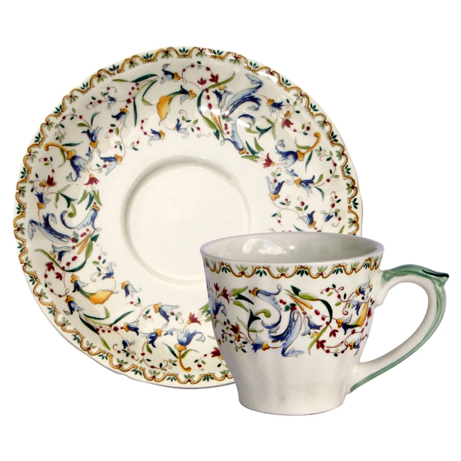 Набор чашек чайных с блюдцами Gien Тоскана 180 мл, 2 шт, фаянс