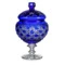 Ваза для конфет с крышкой ГХЗ Любава 29,1 см, хрусталь, синяя