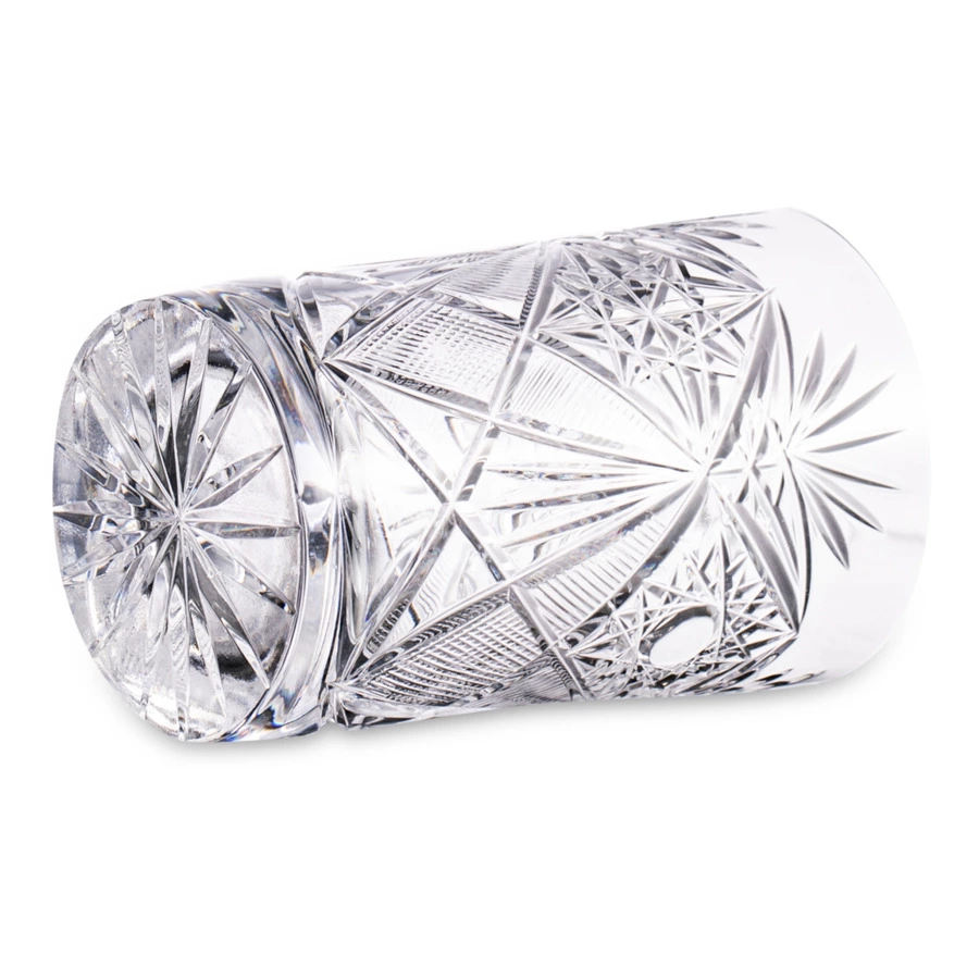 Подстаканник с хрустальным стаканом Жостовская фабрика декоративной росписи 15см, латунь