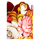 Подстаканник с хрустальным стаканом Жостовская фабрика декоративной росписи 15см, латунь