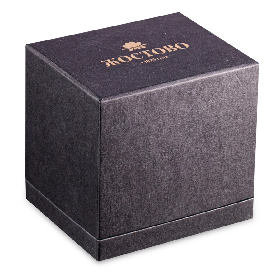 Подстаканник с хрустальным стаканом Жостовская фабрика декоративной росписи 15см, латунь