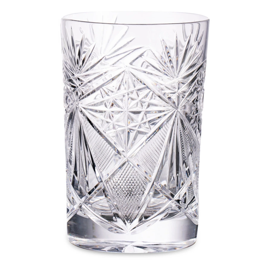 Подстаканник с хрустальным стаканом Жостовская фабрика декоративной росписи 15см, латунь