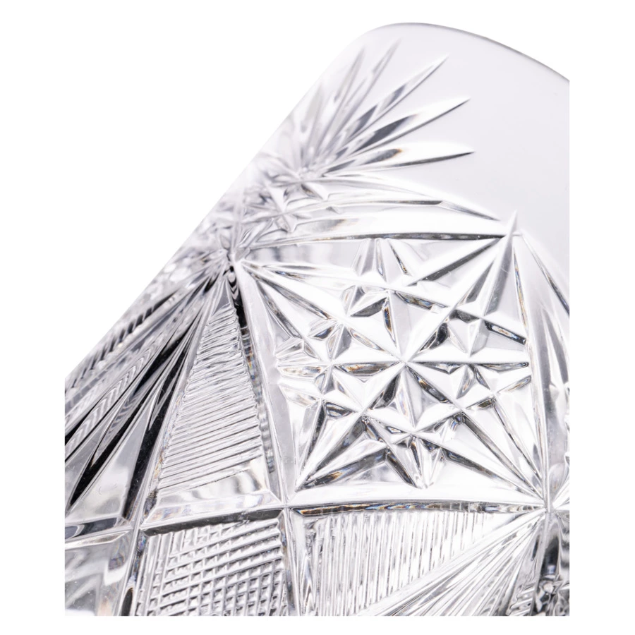 Подстаканник с хрустальным стаканом Жостовская фабрика декоративной росписи 15см, латунь