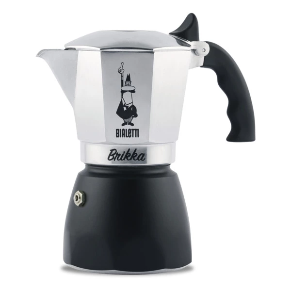 Кофеварка гейзерная на 2 чашки Bialetti BRIKKA 2020 90 мл, черный