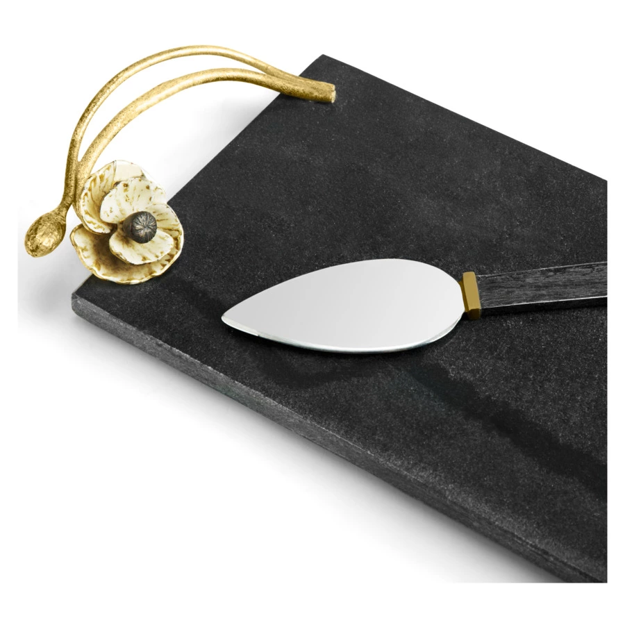 Доска для сыра с ножом Michael Aram Анемоны 44х15 см, мрамор