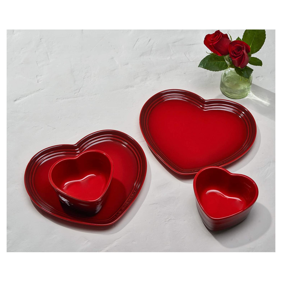 Набор рамекинов Le Creuset Сердце 350мл, 2шт, красный, керамика