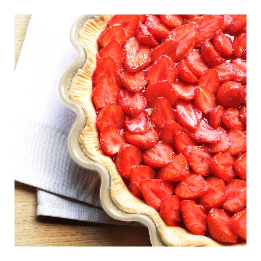 Форма для фруктового пирога Emile Henry Д32,5х4,5см, крем, керамика жаропрочная