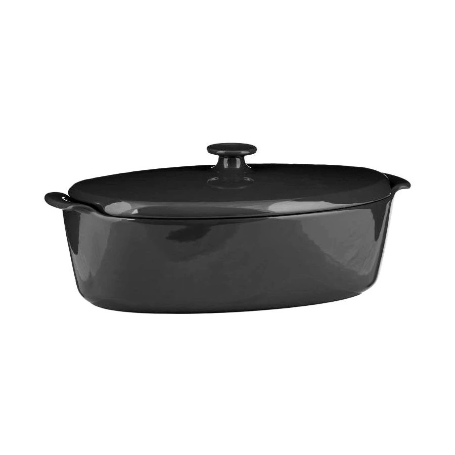 Утятница Emile Henry, 5,8л, 41,5х24,4х18,5см, базальт, керамика жаропрочная