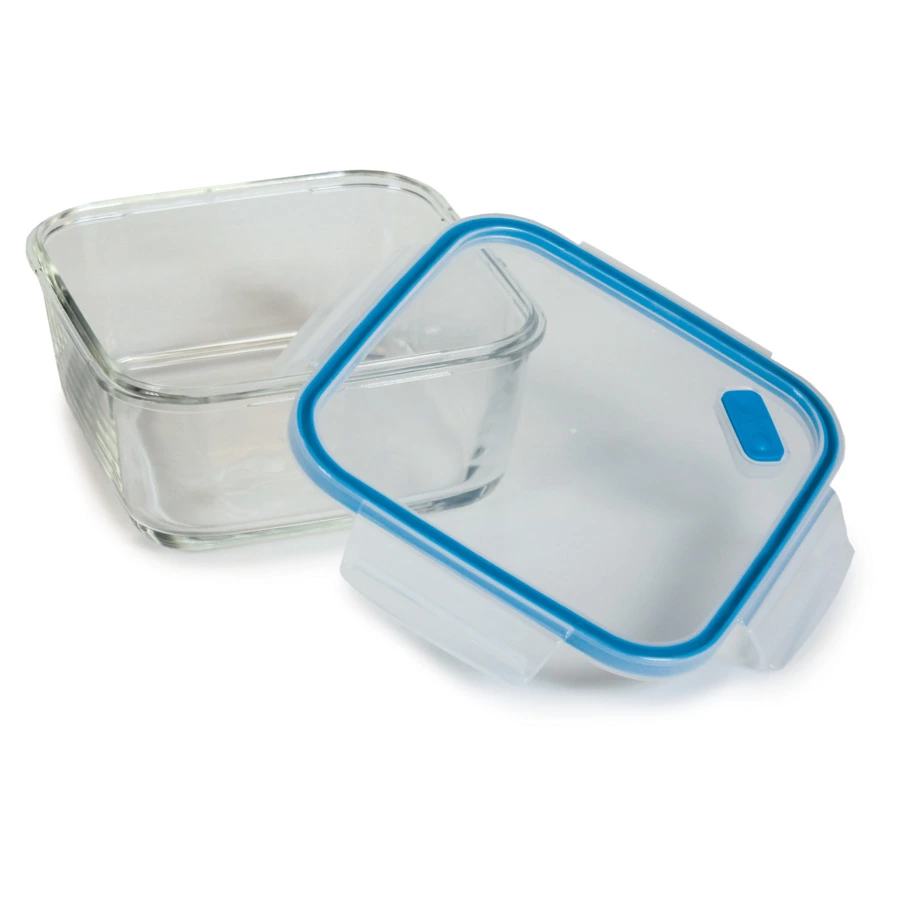 Контейнер квадратный SNIPS  800 мл, для СВЧ и заморозки, стекло, синий
