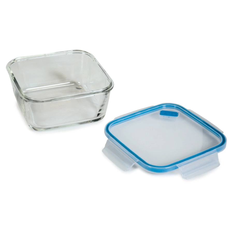 Контейнер квадратный SNIPS  800 мл, для СВЧ и заморозки, стекло, синий