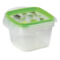 Набор контейнеров квадратных SNIPS 1 л, 2 шт, для СВЧ и заморозки, зеленый, пластик