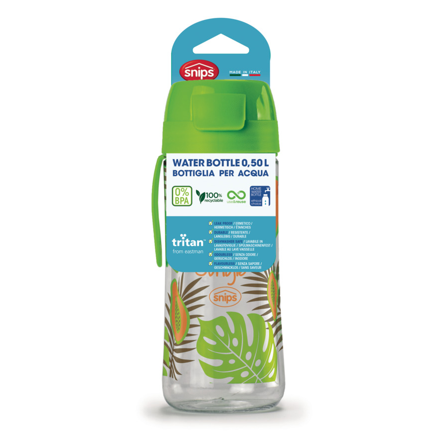 Бутылка для воды SNIPS Jungle 500 мл, зеленая, тритан