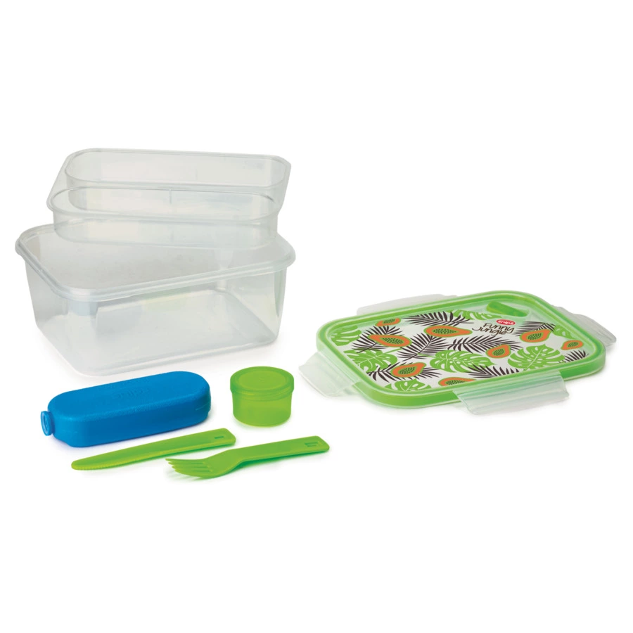 Ланч-бокс с охладителем SNIPS Jungle 1,5 л, пластик, зеленый