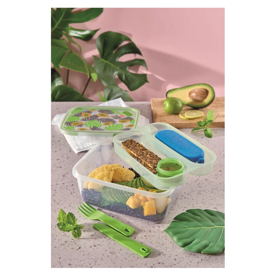 Ланч-бокс с охладителем SNIPS Jungle 1,5 л, пластик, зеленый