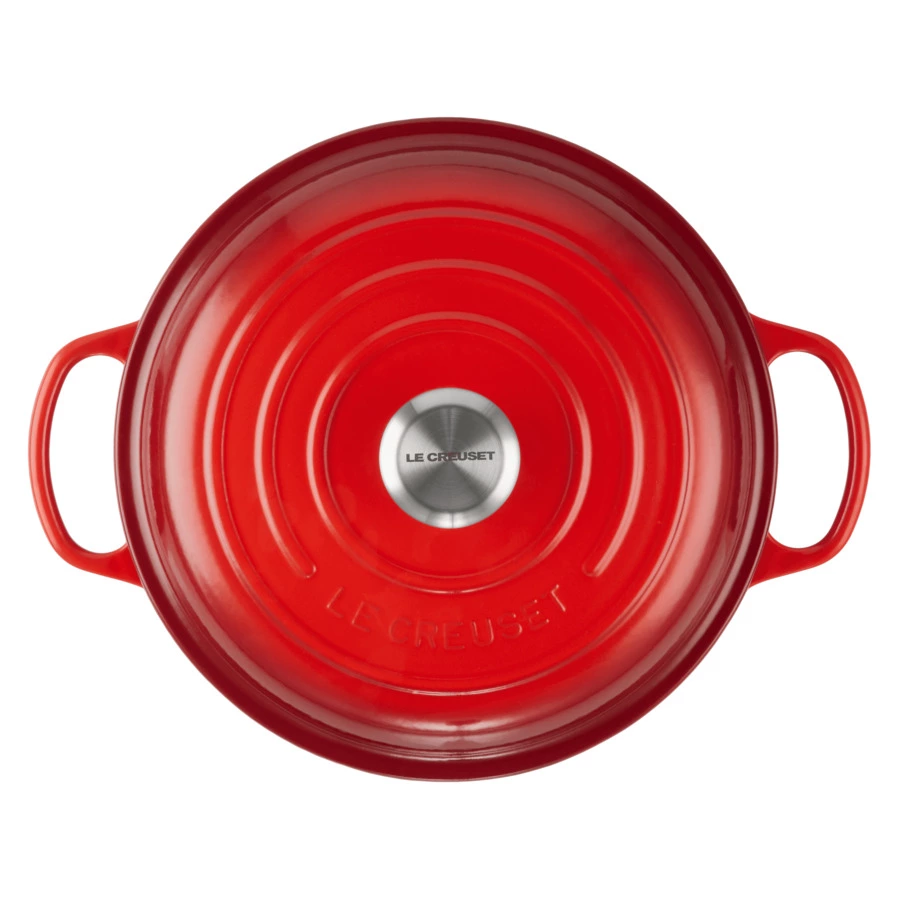 Кастрюля низкая Le Creuset d26см h35,2см, вишневый, чугун