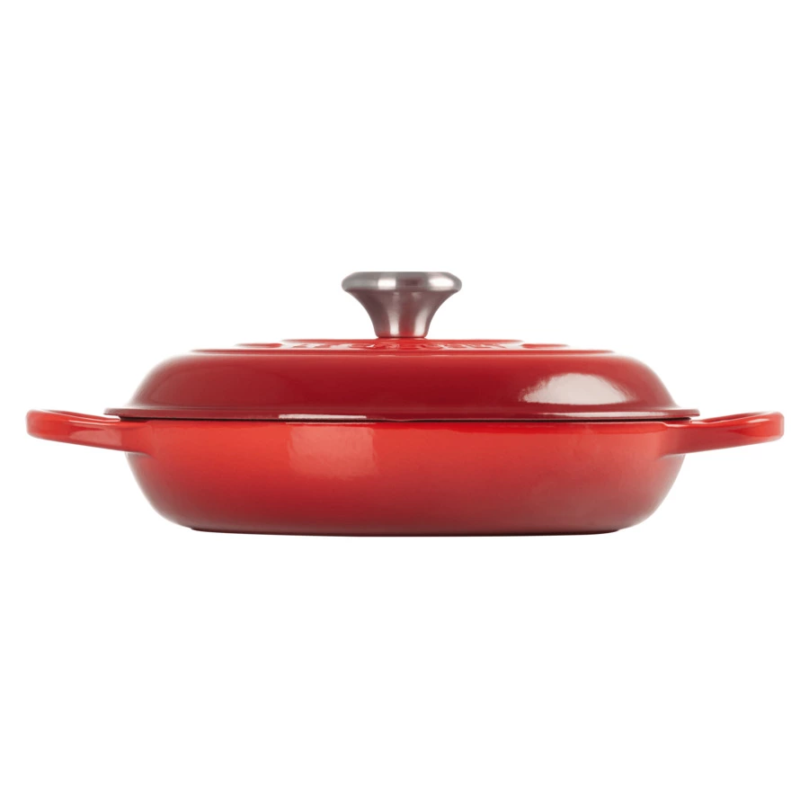 Кастрюля низкая Le Creuset d26см h35,2см, вишневый, чугун