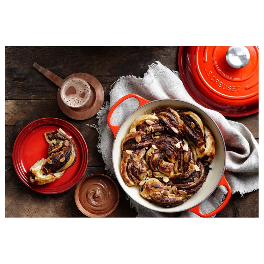 Кастрюля низкая Le Creuset d26см h35,2см, вишневый, чугун