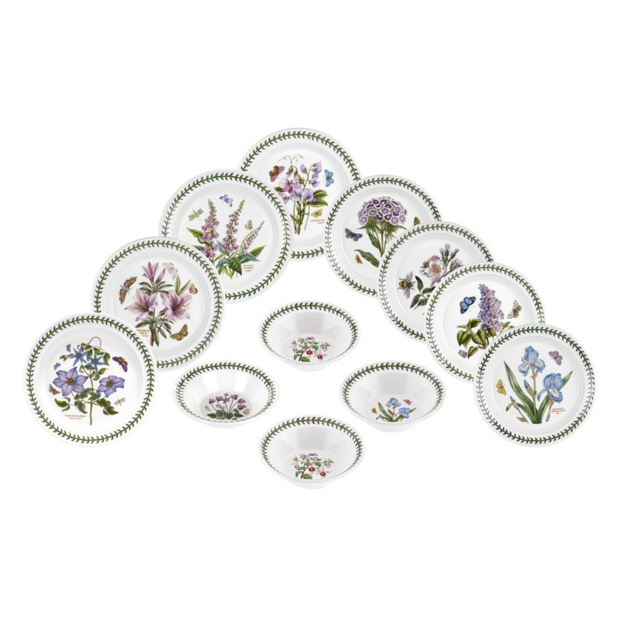Сервиз столовый Portmeirion Ботанический сад на 4 персоны 12 предметов, фаянс тарелка закусочная альпийские цветы 21 с
