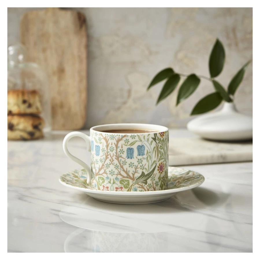 Чашка чайная с блюдцем Spode Моррис и Ко Терновник 280 мл, фарфор, п/к