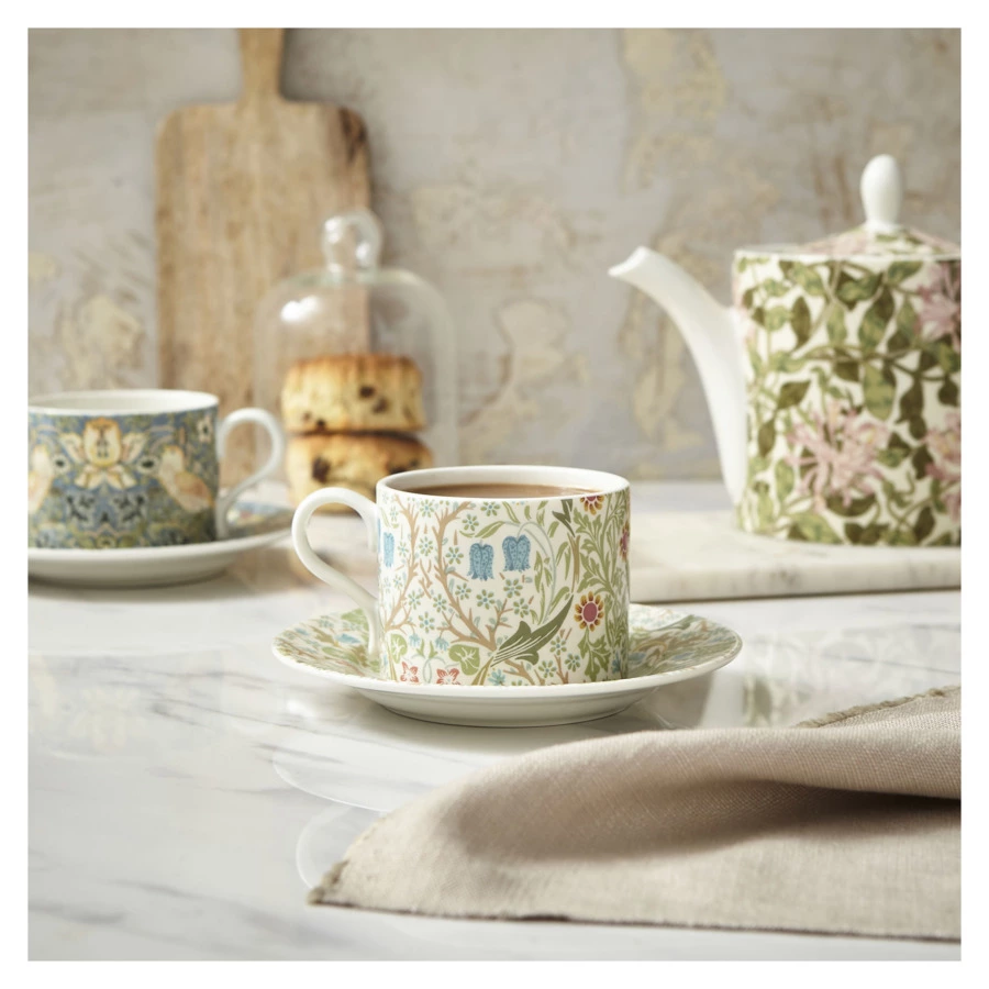 Чашка чайная с блюдцем Spode Моррис и Ко Терновник 280 мл, фарфор, п/к