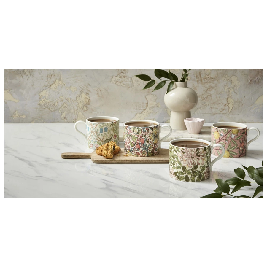 Чашка чайная с блюдцем Spode Моррис и Ко Терновник 280 мл, фарфор, п/к