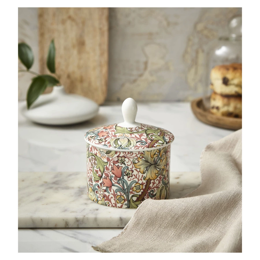 Сахарница Spode Моррис и Ко Золотая лилия 280 мл, фарфор, п/к