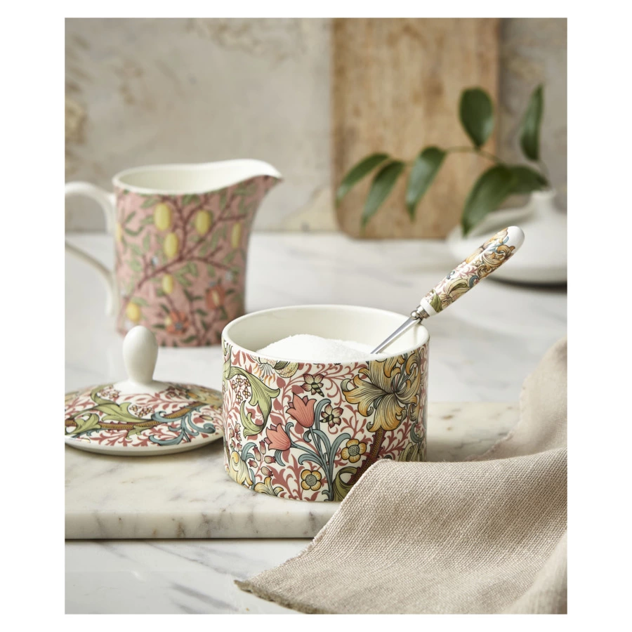 Сахарница Spode Моррис и Ко Золотая лилия 280 мл, фарфор, п/к