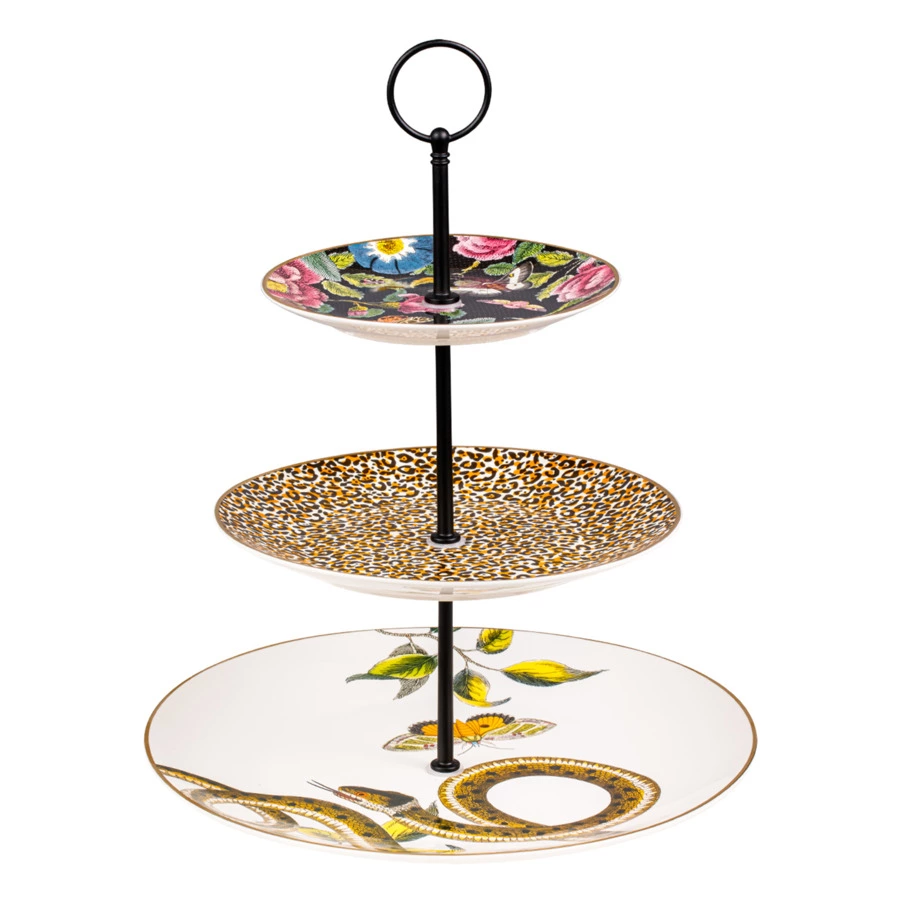 Блюдо трехъярусное Spode Диковинные создания 26,5/20/15 см, фарфор, п/к