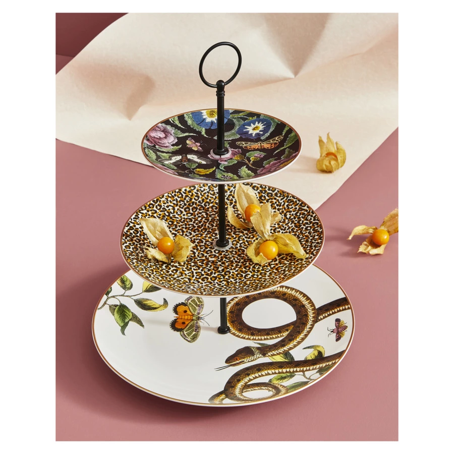 Блюдо трехъярусное Spode Диковинные создания 26,5/20/15 см, фарфор, п/к