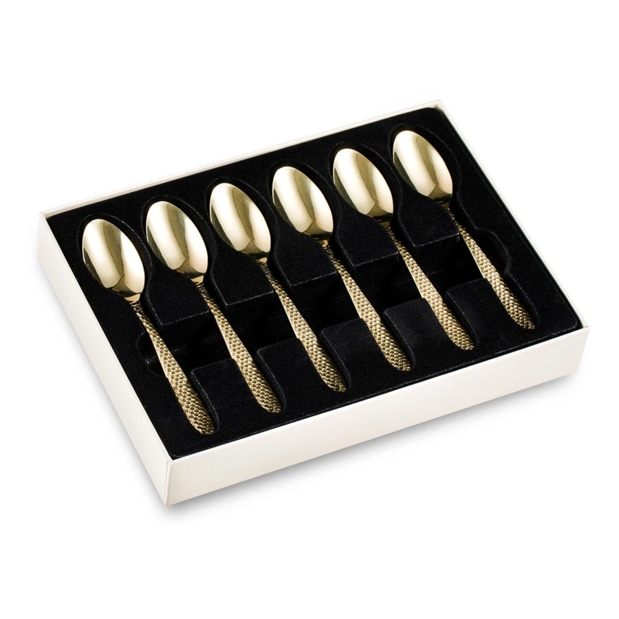 Набор чайных ложек Arthur Price Монсун Мираж Шампань 14 см, 6 шт, сталь нержавеющая