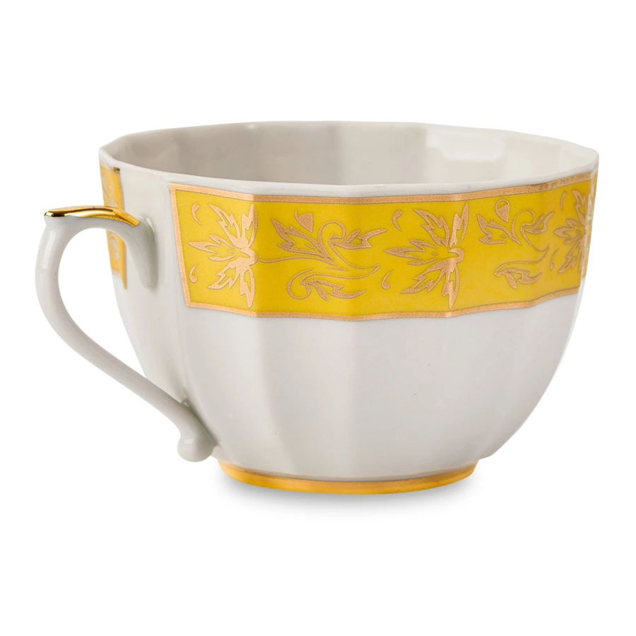 Сервиз чайный Франц Гарднер в Вербилках Центория золотая на 6 персон 15 предметов, фарфор, п/к